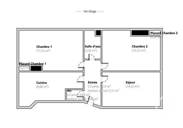 Appartement F3 à vendre - 3 pièces - 57 m2 - Boulogne Billancourt - 92 - ILE-DE-FRANCE