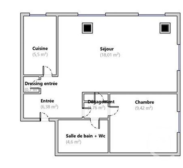 Appartement F2 à vendre - 2 pièces - 46,37 m2 - Boulogne Billancourt - 92 - ILE-DE-FRANCE