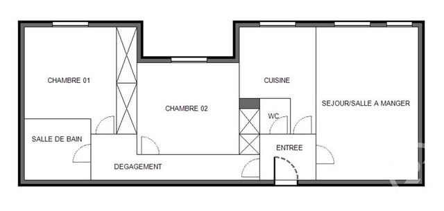 Appartement F3 &agrave; vendre - 3 pi&egrave;ces - 68,47 m2 - Vaucresson - 92 - ILE-DE-FRANCE