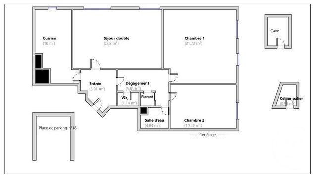Appartement F4 &agrave; vendre - 4 pi&egrave;ces - 82 m2 - Boulogne Billancourt - 92 - ILE-DE-FRANCE